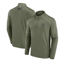 Men's Fanatics Olive Oregon Ducks OHT Military Appreciation Titan Raglan Quarter-Zip Jacket