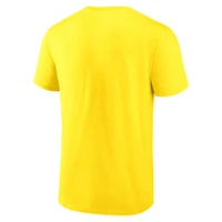 T-shirt jaune avec logo principal des Oregon Ducks pour hommes Fanatics