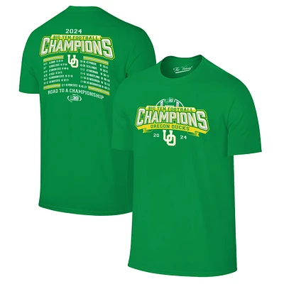 T-shirt vert pour homme Oregon Ducks 2024 Big Ten Football Conference Champions Invaincu