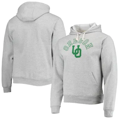 Oregon Ducks League Collegiate Wear Seal Neuvo Essential Fleece Pullover Hoodie - Heathered Gray