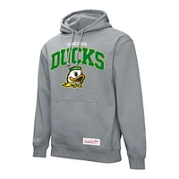 Men's Mitchell & Ness  Heather Gray Oregon Ducks Classic Arch Pullover Hoodie