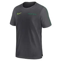 Men's Nike Anthracite Oregon Ducks 2024 Sideline Coach Performance Top