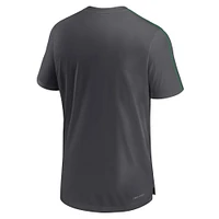 Haut de performance Nike anthracite Oregon Ducks 2024 Sideline Coach pour homme