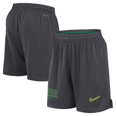 Short Nike Anthracite Oregon Ducks 2024 Sideline Performance Mesh pour homme