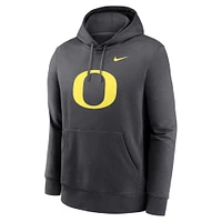 Men's Nike Anthracite Oregon Ducks Primetime Club Fleece Pullover Hoodie