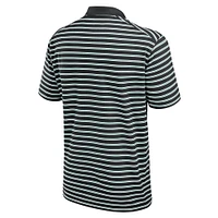 Men's Nike Black/White Oregon Ducks Primetime Victory Striped Performance Polo