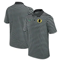 Men's Nike Black/White Oregon Ducks Primetime Victory Striped Performance Polo