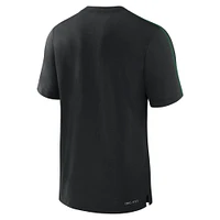 T-shirt Nike noir Oregon Ducks 2024 Sideline Player Performance Tri-Blend pour homme