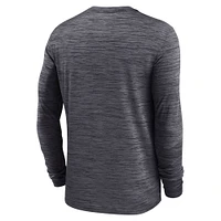 T-shirt Nike noir à manches longues pour homme, Oregon Ducks 2025 Sideline Velocity Performance
