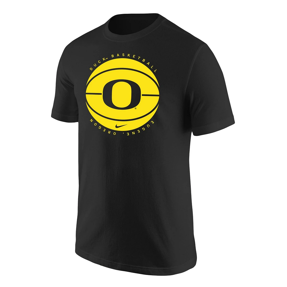 T-shirt Nike noir avec logo de basket-ball des Ducks l'Oregon pour homme