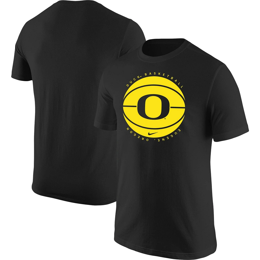 T-shirt Nike noir avec logo de basket-ball des Ducks l'Oregon pour homme