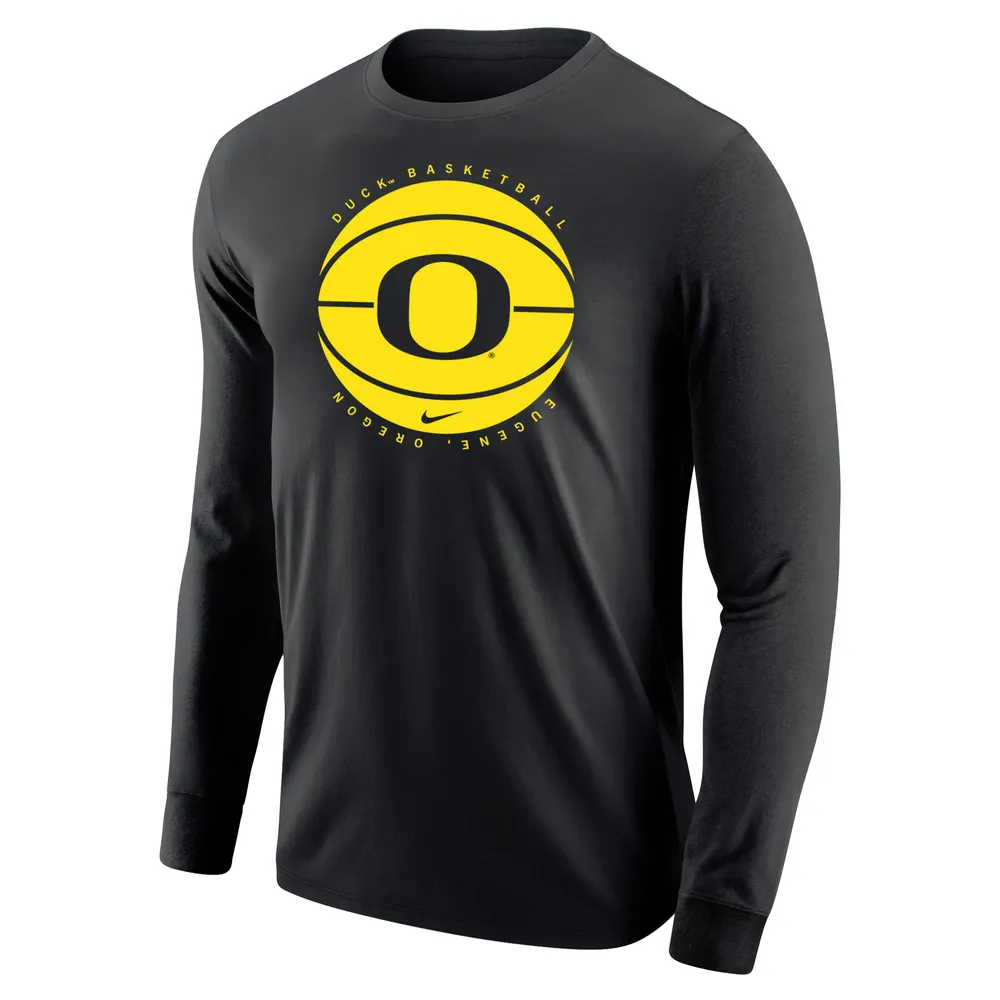 Men's Nike Black Oregon Ducks Basketball Long Sleeve T-Shirt