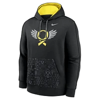 Men's Nike  Black Oregon Ducks Club Pullover Hoodie