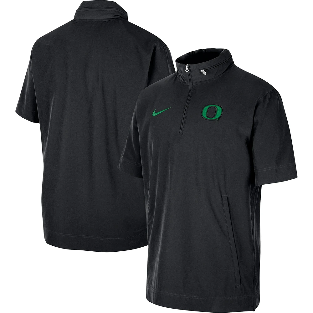 Veste à demi-glissière Nike Oregon Ducks Coaches pour homme, noire