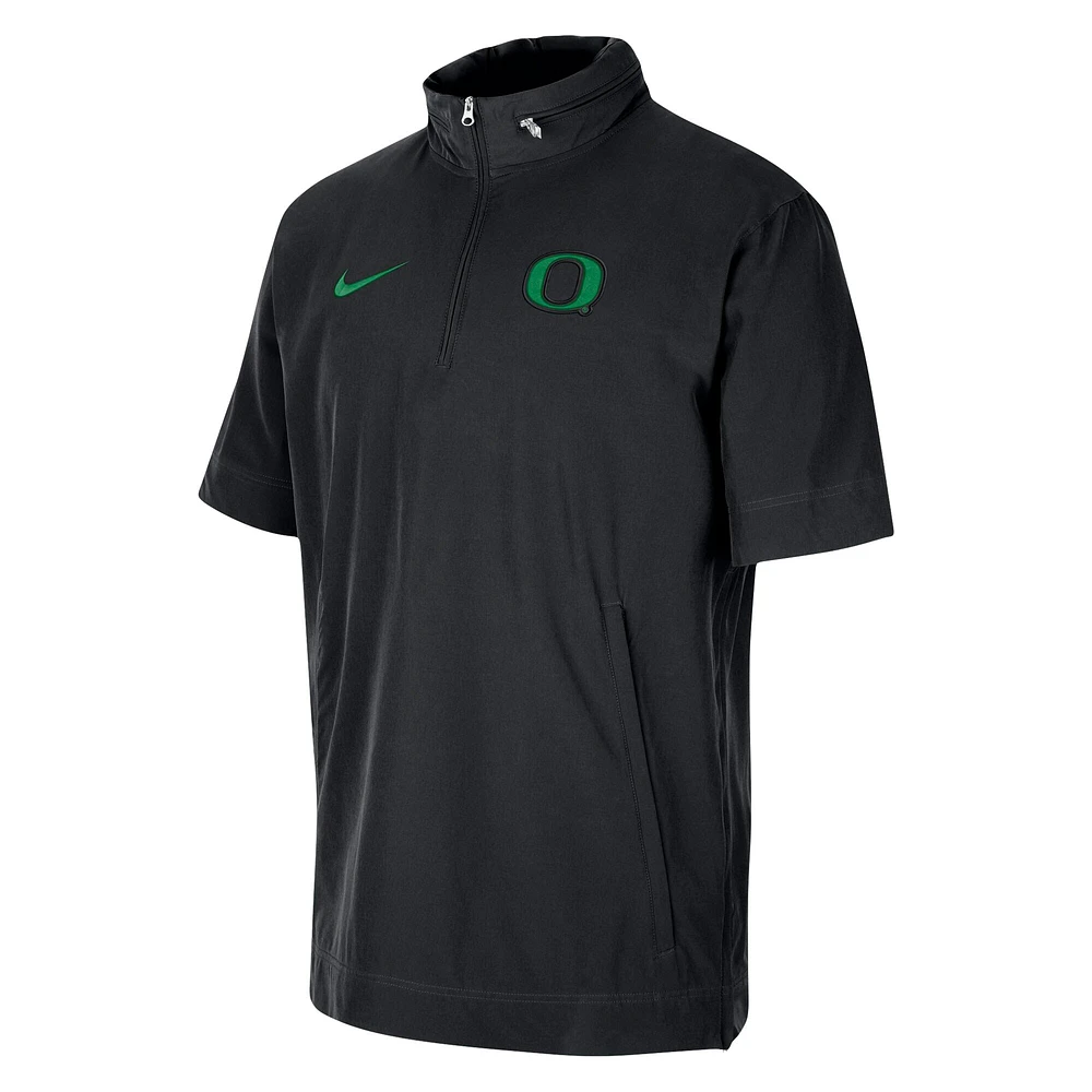 Veste à demi-glissière Nike Oregon Ducks Coaches pour homme, noire