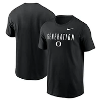 T-shirt Nike noir pour homme Génération O des Ducks de l'Oregon