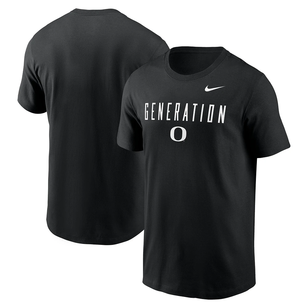 T-shirt Nike noir pour homme Génération O des Ducks de l'Oregon