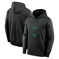 Men's Nike Black Oregon Ducks Icon Football Performance Pullover Hoodie