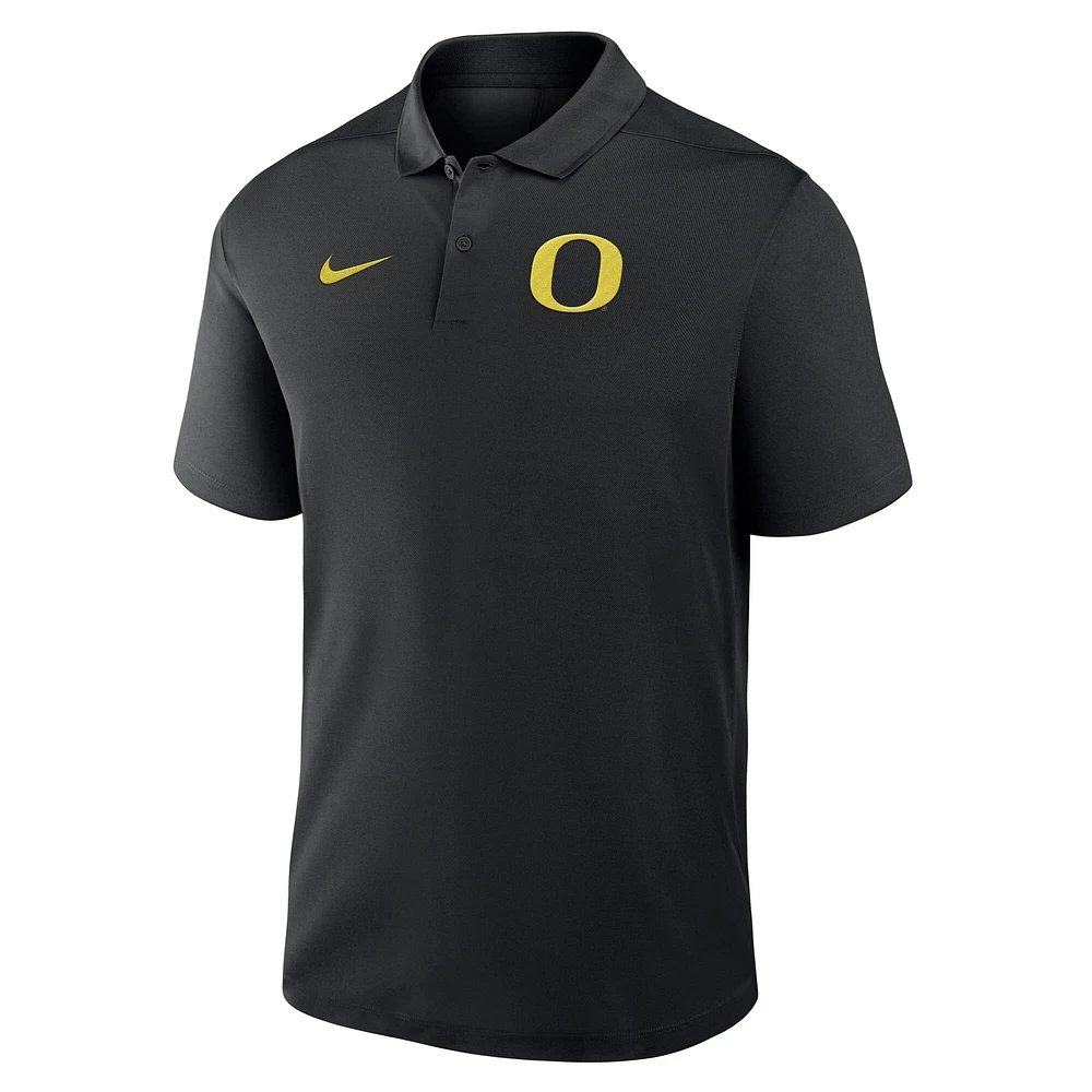 Men's Nike Black Oregon Ducks Primetime Victory Primary Logo Performance Polo