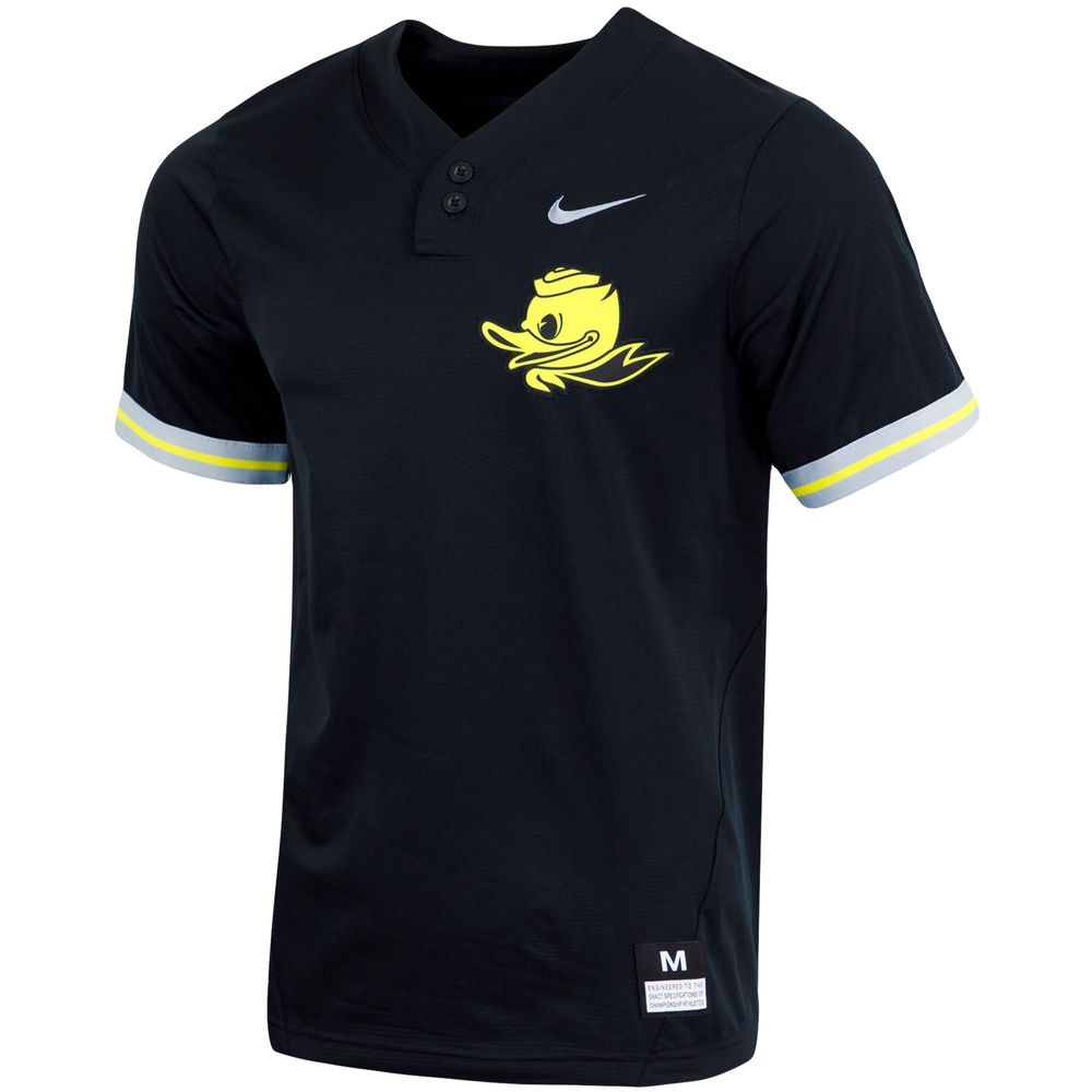 Men's Nike Black Oregon Ducks Replica Two-Button Baseball Jersey