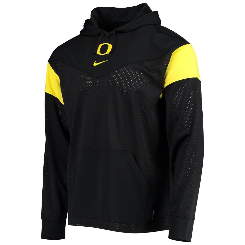 Men's Nike Black Oregon Ducks Sideline Jersey Pullover Hoodie