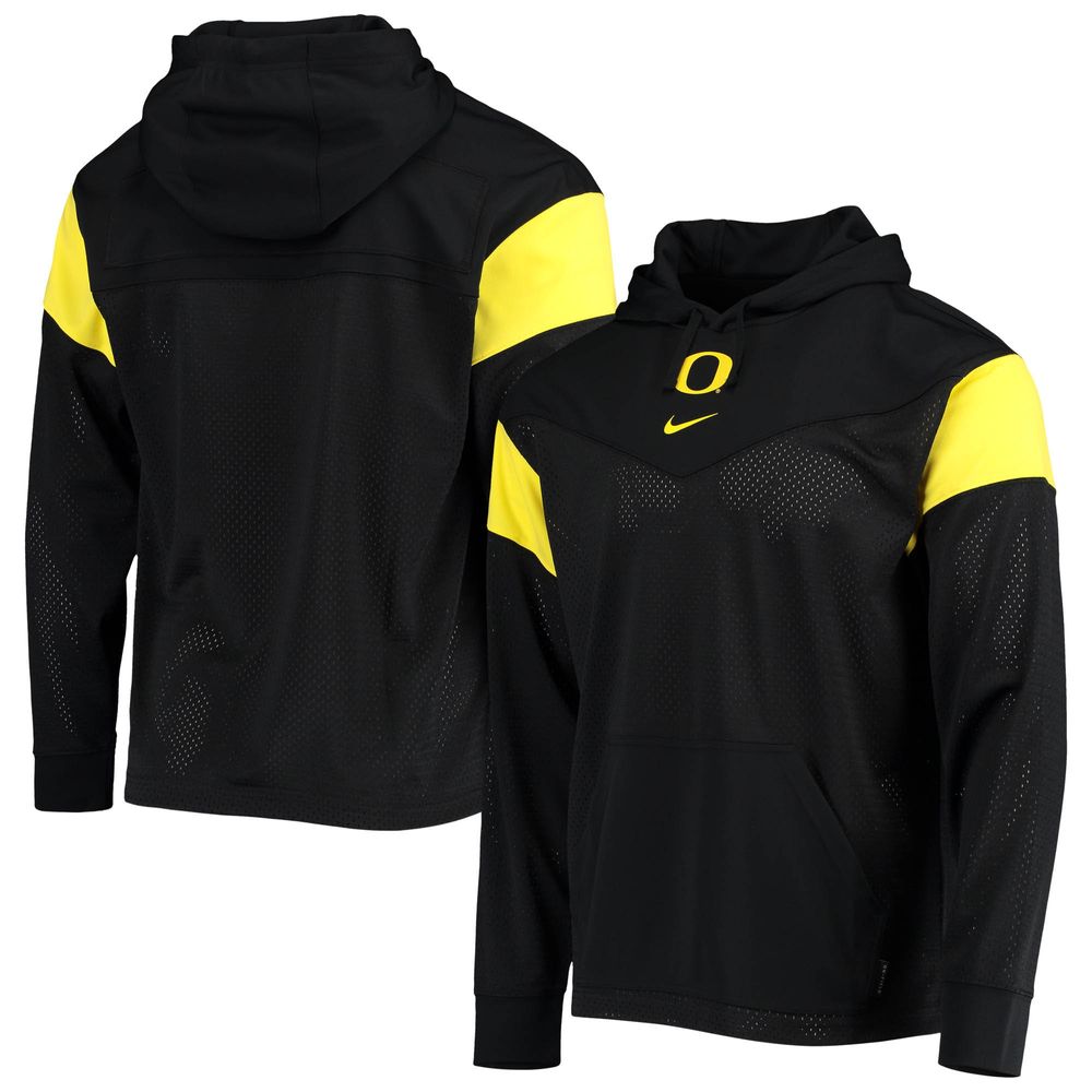 Men's Nike Black Oregon Ducks Sideline Jersey Pullover Hoodie