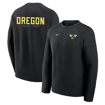 Men's Nike  Black Oregon Ducks Tech Fleece Pullover Sweatshirt