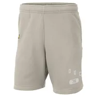 Men's Nike Cream Oregon Ducks Fleece Shorts