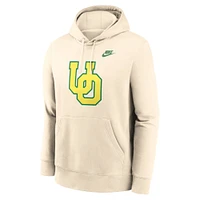 Men's Nike Cream Oregon Ducks Vault Logo Pullover Hoodie