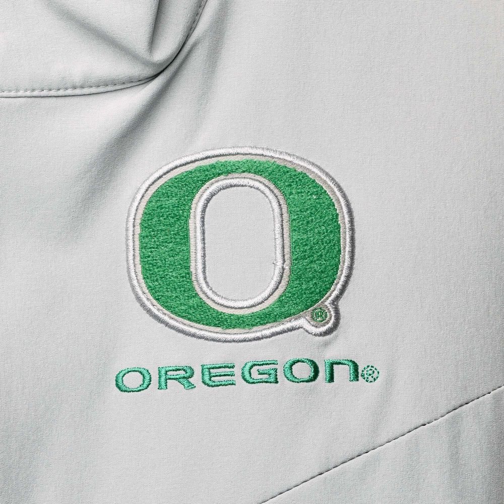 Men's Nike Gray Oregon Ducks Coach Short Sleeve Quarter-Zip Jacket