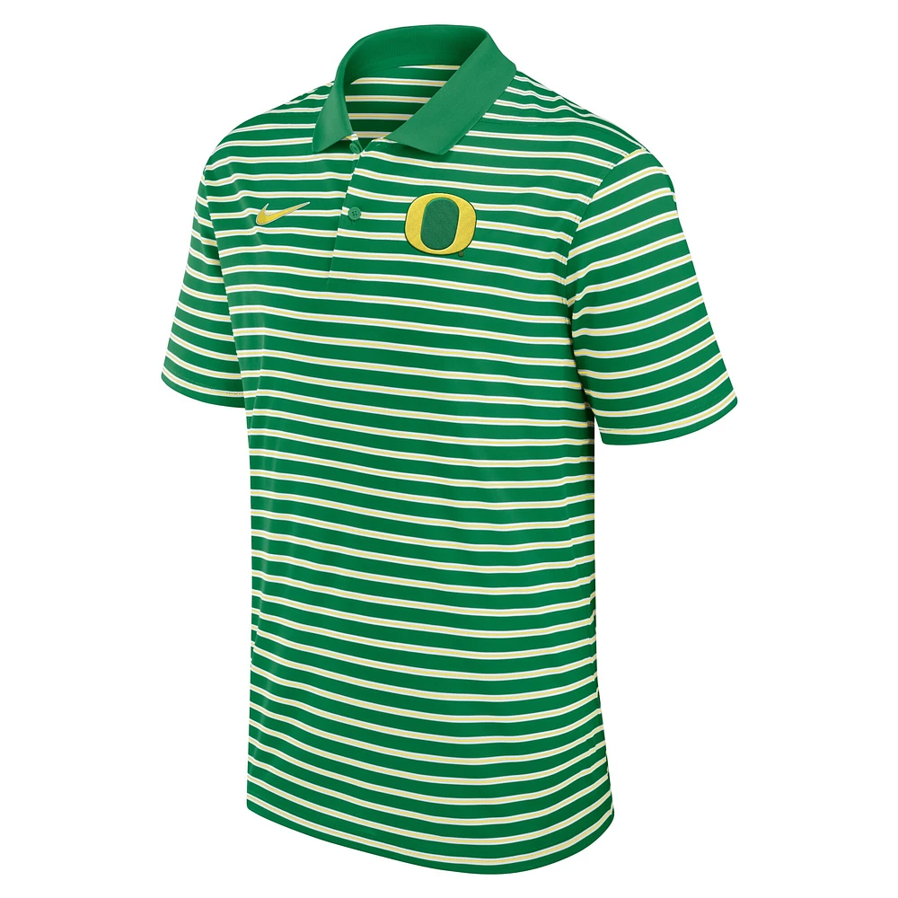 Men's Nike /White Oregon Ducks Primetime Victory Striped Performance Polo
