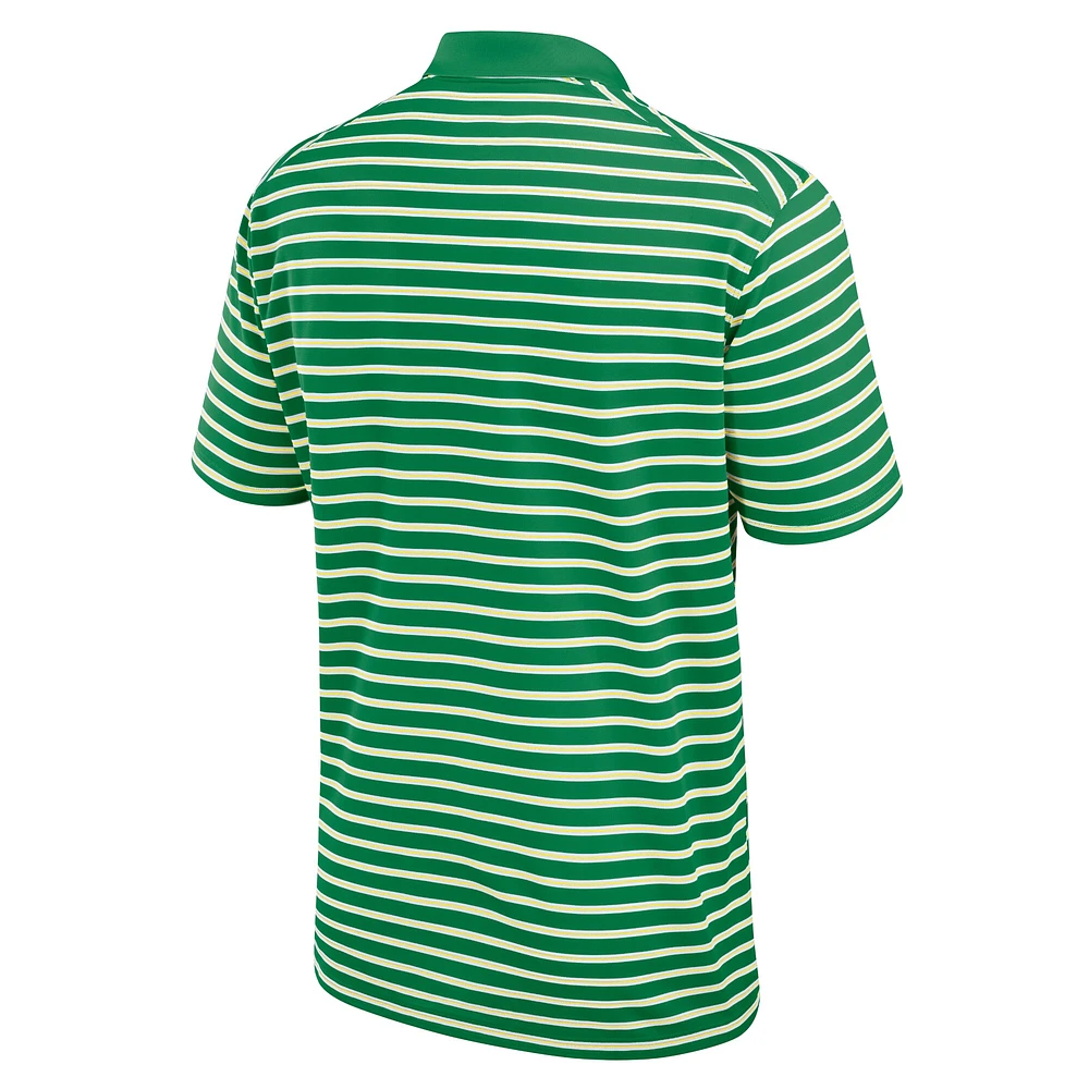 Men's Nike /White Oregon Ducks Primetime Victory Striped Performance Polo