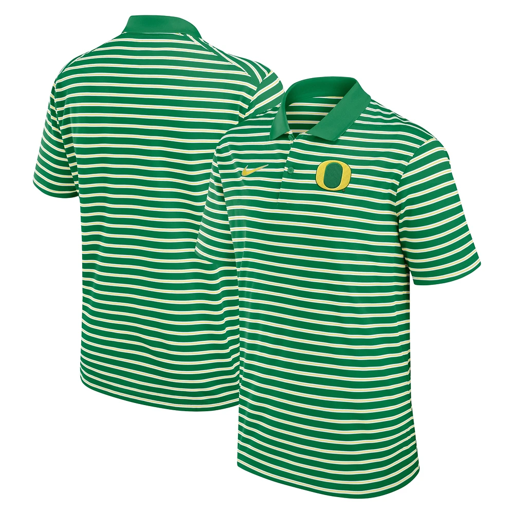 Men's Nike /White Oregon Ducks Primetime Victory Striped Performance Polo