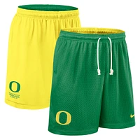 Short de performance réversible Nike vert/jaune Oregon Ducks 2025 pour homme