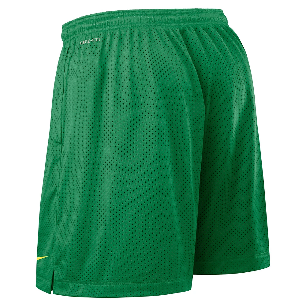 Short de performance réversible Nike vert/jaune Oregon Ducks 2025 pour homme