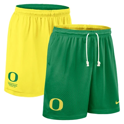 Short de performance réversible Nike vert/jaune Oregon Ducks 2025 pour homme