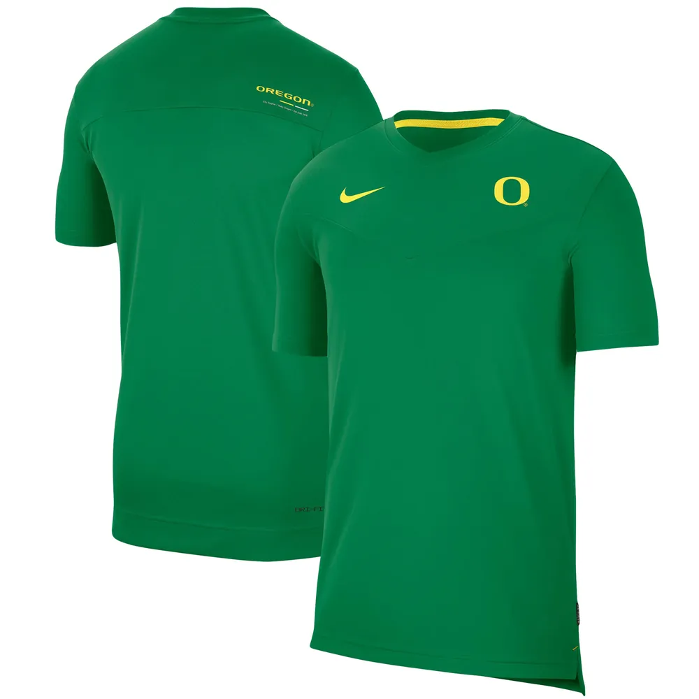 T-shirt de performance anti-UV des entraîneurs Oregon Ducks 2022 Nike vert pour homme