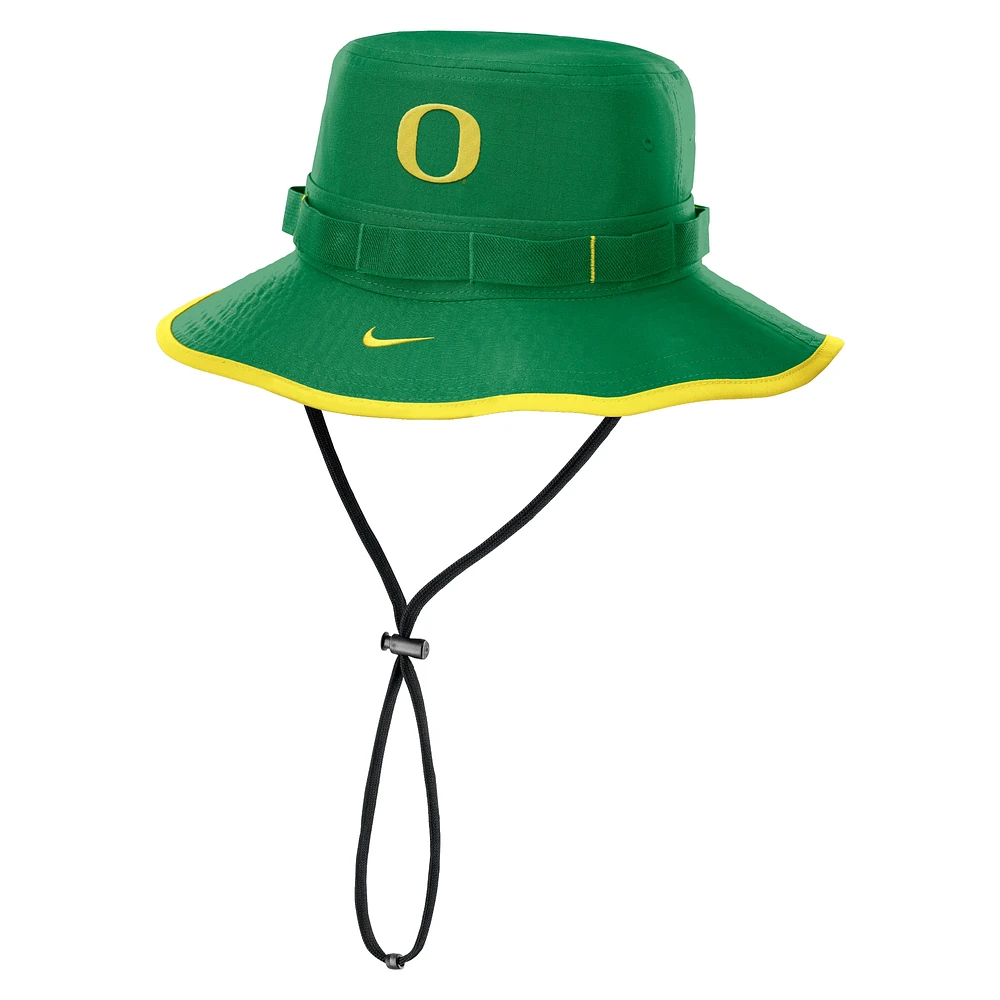 Chapeau seau Nike Oregon Ducks 2024/25 On-Field Apex Performance Boonie pour homme Vert