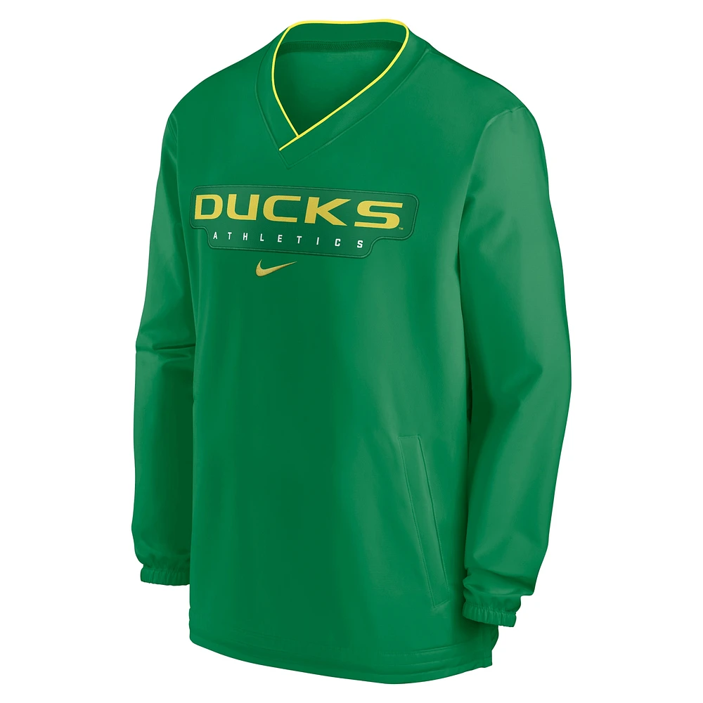 Men's Nike Green Oregon Ducks 2024 Sideline Pullover Windshirt