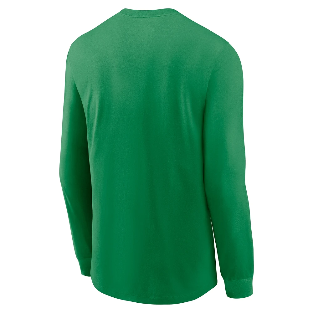 Men's Nike Green Oregon Ducks 2025 Sideline Performance Long Sleeve T-Shirt
