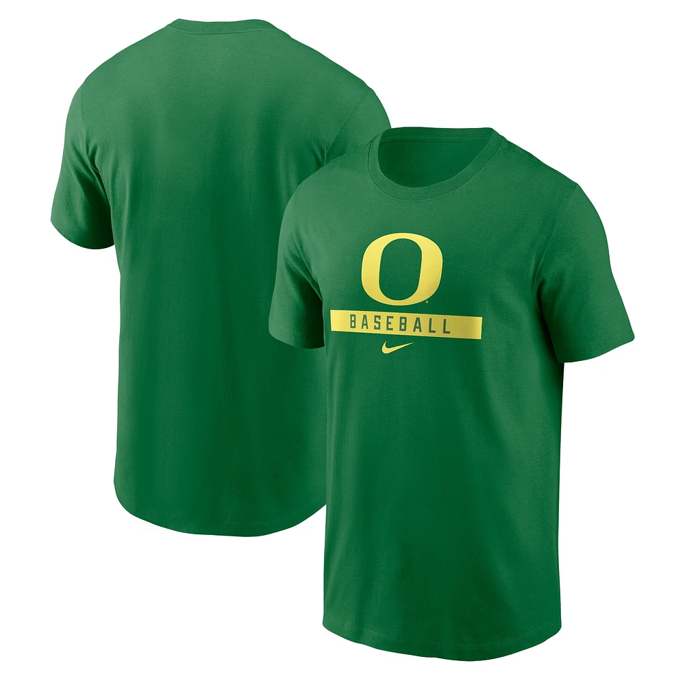 T-shirt de baseball Nike vert pour homme Oregon Ducks