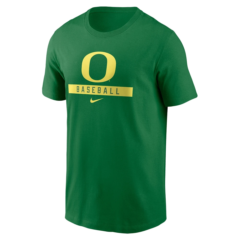 T-shirt de baseball Nike vert pour homme Oregon Ducks