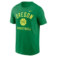 T-shirt de basket-ball Nike vert pour homme avec logo Oregon Ducks