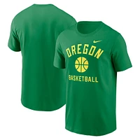 T-shirt de basket-ball Nike vert pour homme avec logo Oregon Ducks