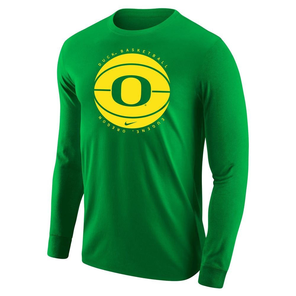 Men's Nike Green Oregon Ducks Basketball Long Sleeve T-Shirt