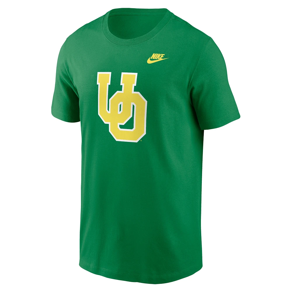 T-shirt Nike vert avec logo alternatif Legacy des Ducks de l'Oregon pour hommes