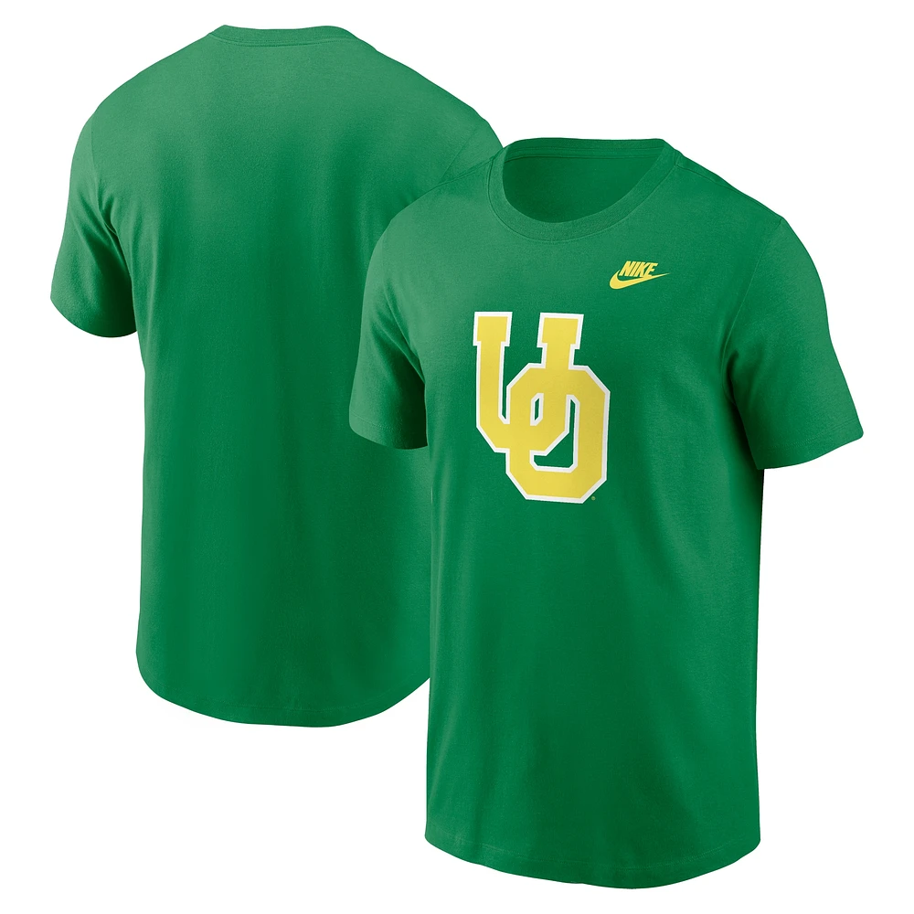 T-shirt Nike vert avec logo alternatif Legacy des Ducks de l'Oregon pour hommes