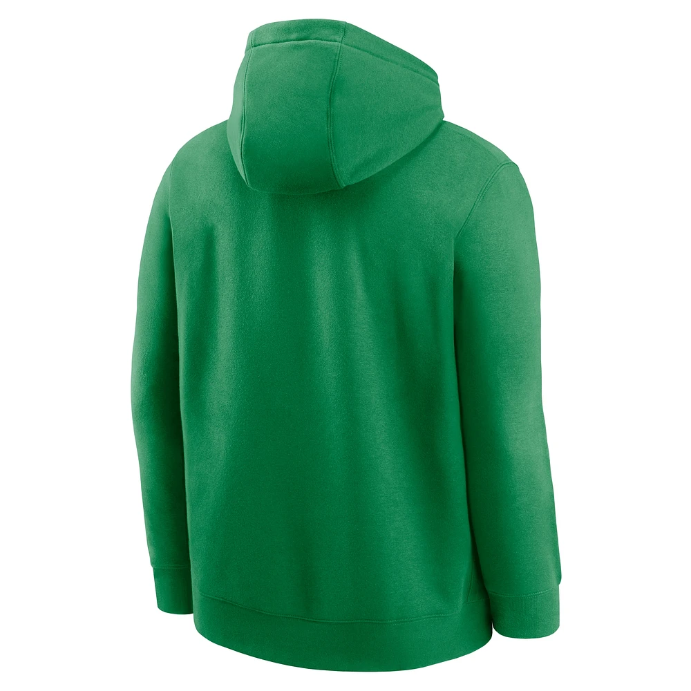 Men's Nike Green Oregon Ducks Legacy Football Icon Club Fleece Pullover Hoodie