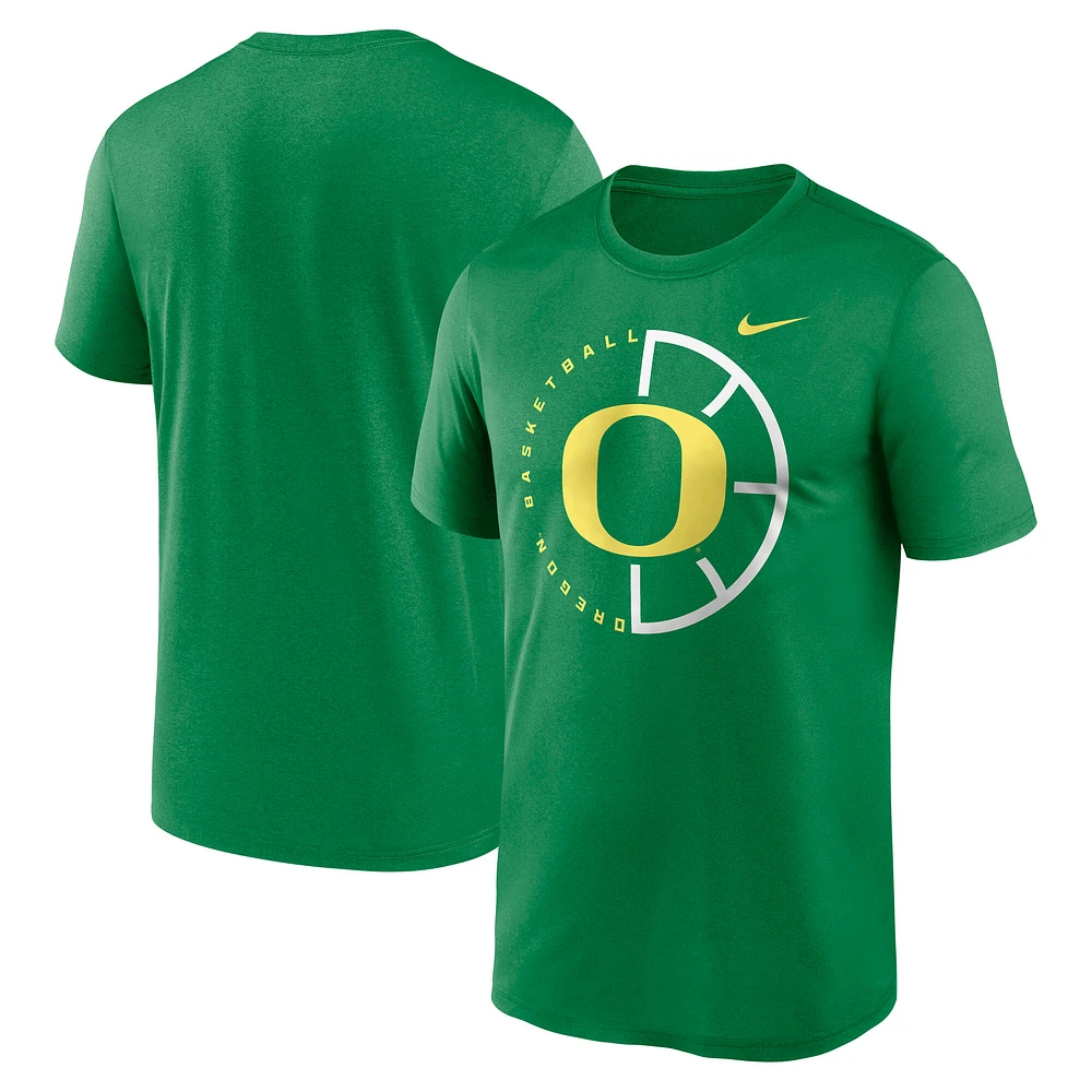 T-shirt de performance Nike Legend Icon Basketball pour homme, vert, Oregon Ducks