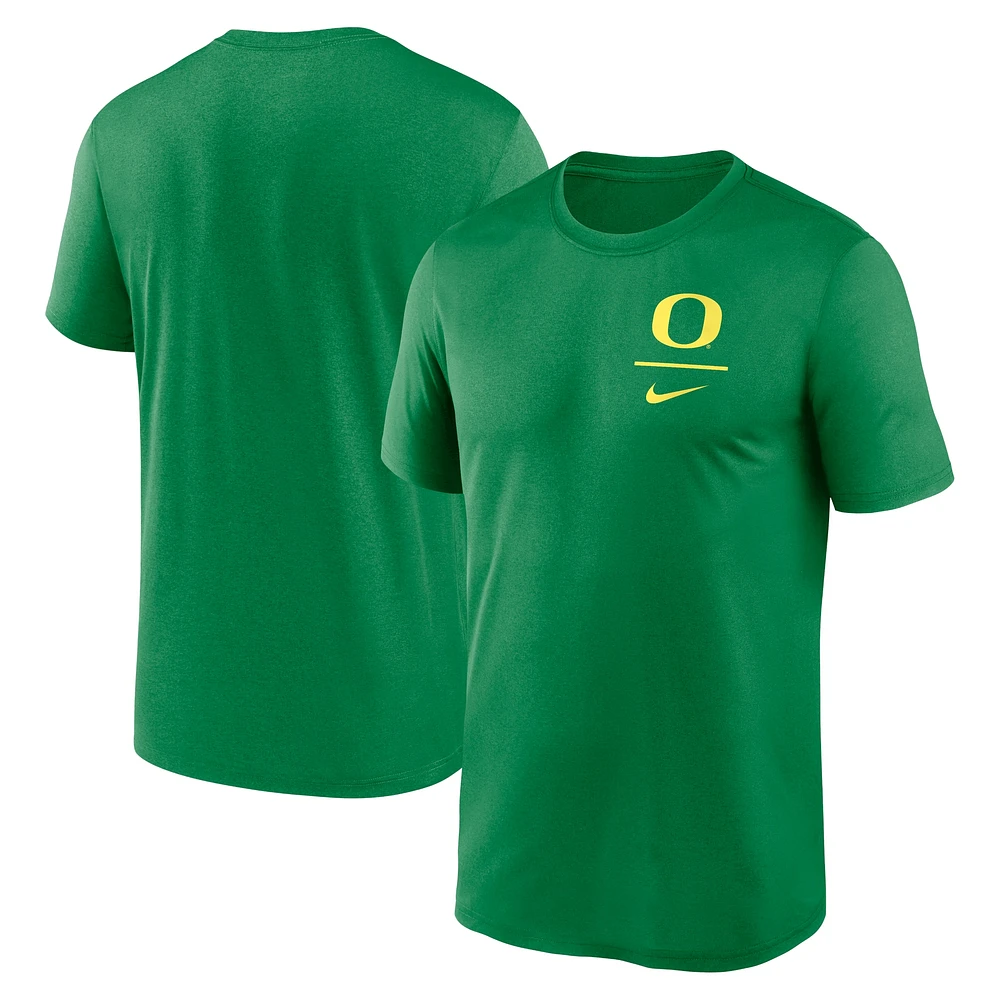 T-shirt Nike Green Oregon Ducks pour homme avec logo principal Legend Performance